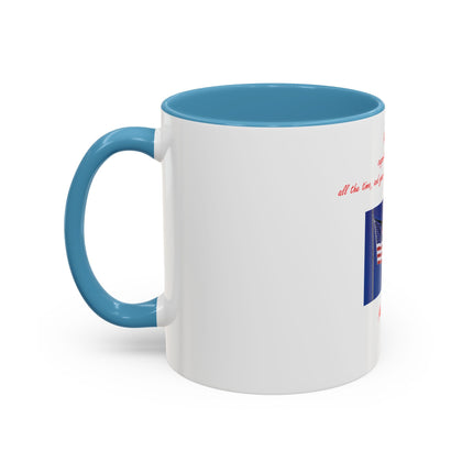American Flag Accent Coffee Mug — Patriotic Quote by Mark Twain, 11/15oz