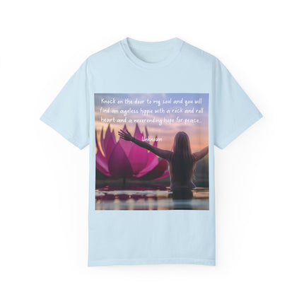Inspirational Unisex Garment-Dyed T-shirt for Peace Lovers