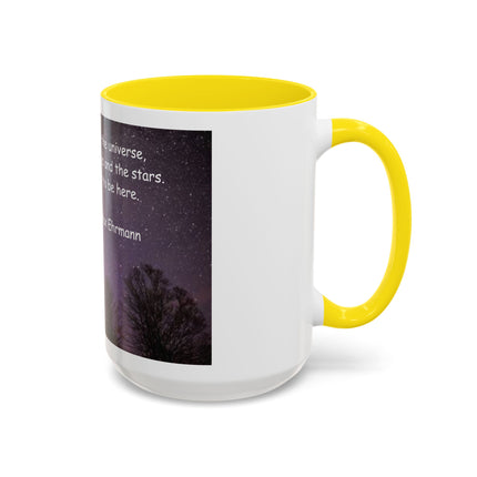 Inspirational Starry Night Coffee Mug — "You are a child of the universe" Quote