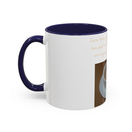 Funny Tea Mug – “Lie to Me” Motivational Accent Ceramic – 11oz