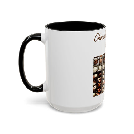 Chocolate Is Brain Fuel Accent Mug – 15oz – Sweet & Smart Gift