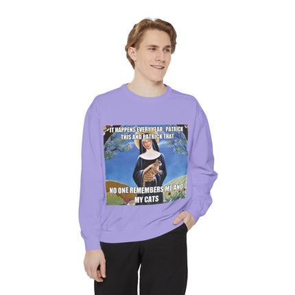 Humorous Unisex Sweatshirt - "No One Remembers Me and My Cats"
