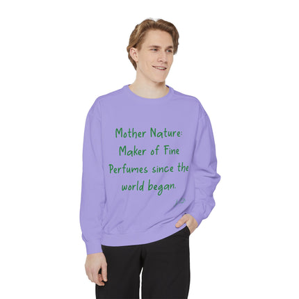 Eco-Friendly Mother Nature Sweatshirt - Unisex Garment-Dyed Apparel