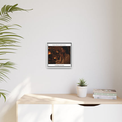 Cacao Brings Me Home Matte Framed Canvas – Cozy Boho Wall Art