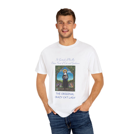 Saint Gertrude Cat Lady Tee – Unisex, Whimsical Design