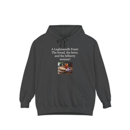 Lughnasadh Feast Hoodie — “A Lughnasadh Feast: The bread, the brew, and the bilberry mousse!”