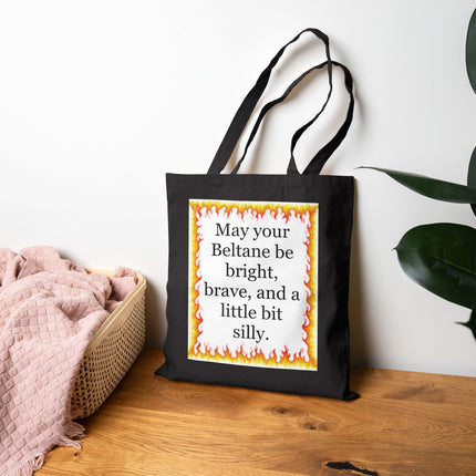 Beltane Tote Bag — "May your Beltane be bright, brave, and a little bit silly" Cotton Canvas Tote
