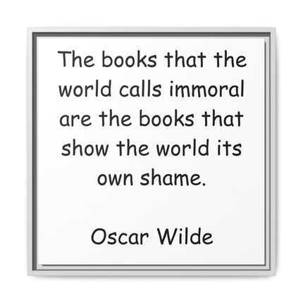 Oscar Wilde Quote Matte Canvas Print — Framed Literary Wall Art