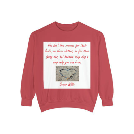 Heartfelt Quote Unisex Sweatshirt - Oscar Wilde Inspiration, Cozy Gift for Loved Ones