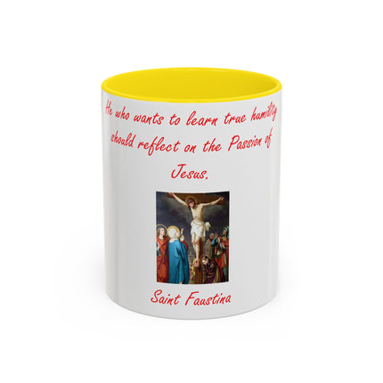 Inspirational Coffee Mug – Humility Quote – 11oz Accent