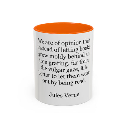 Jules Verne Quote Coffee Mug — Literary Quote Accent Mug (11/15oz)
