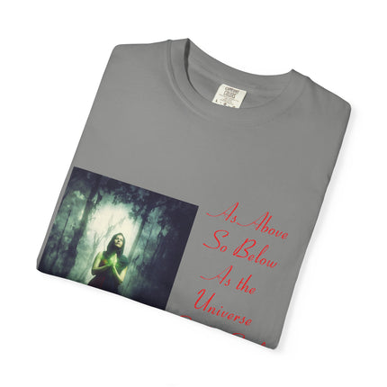 Unisex Garment-Dyed T-Shirt | As Above So Below Graphic Tee