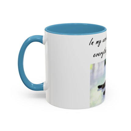 Cat Lover’s Accent Mug – “A Cat Makes Everything Better” – 11oz