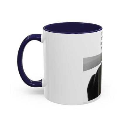 Black Cat Accent Mug – “In the Here In the Now” 11oz Ceramic Cup