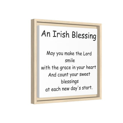 Canvas Wall Art — “An Irish Blessing” Framed Matte Print
