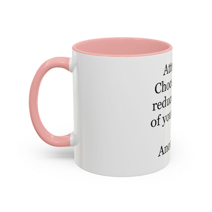 Coffee Mug - "Attention! Chocolate can reduce the size of your clothes." Funny Quote Accent Mug