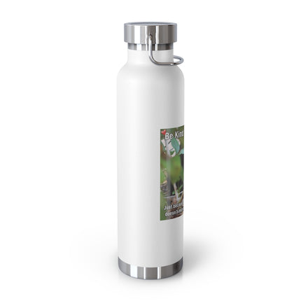 Be Kind to Feral Cats 22oz Vacuum Bottle — Insulated Travel Bottle for Cat Lovers