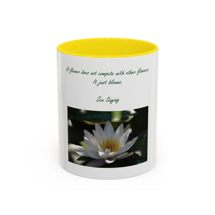 Lotus Flower Coffee Mug — "A flower does not compete with other flowers, it just blooms"