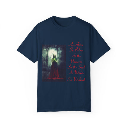 Mystic Quote T-Shirt – “As Above So Below” Graphic Tee (Unisex)