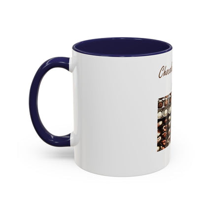 Chocolate Is Brain Fuel Coffee Mug — Chocolate Lovers Accent Mug (11/15oz)