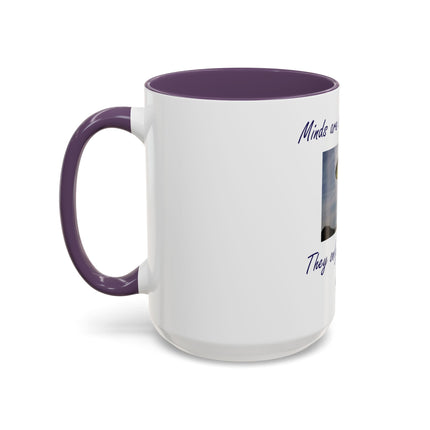 Parachute Minds Coffee Mug — "Minds are like parachutes. They only function when open."