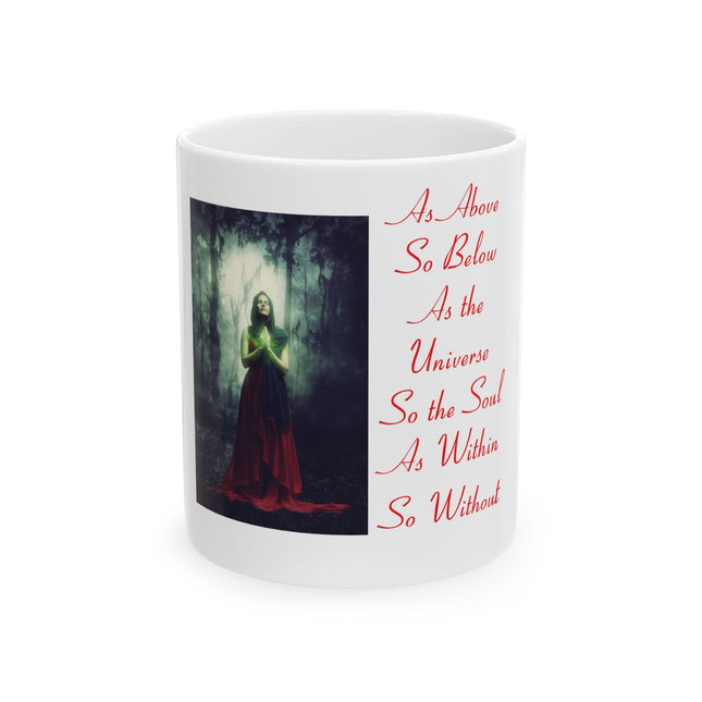 Enchanted Ceramic Mug – “As Above So Below” Design, 11oz