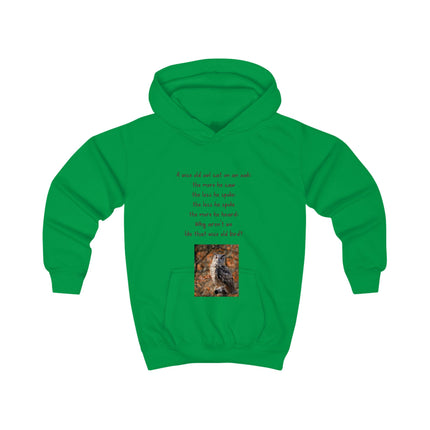 Kids Hoodie — Motivational Owl Design with Inspirational Poem