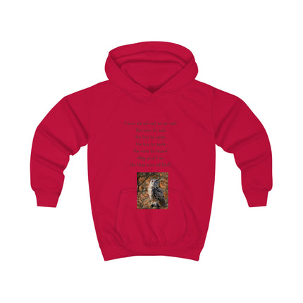 Kids Hoodie — Motivational Owl Design with Inspirational Poem