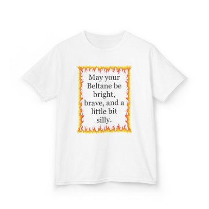 Beltane Kids T‑Shirt — "May your Beltane be bright, brave, and a little bit silly"