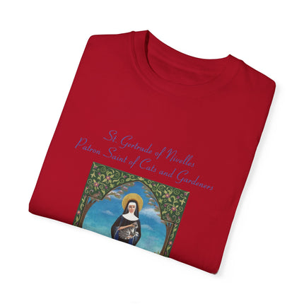 Saint Gertrude Cat Lady Tee – Unisex, Whimsical Design