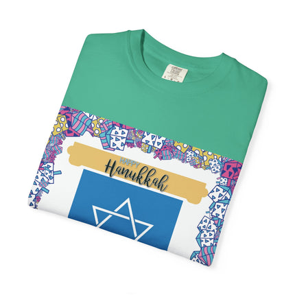 Hanukkah Unisex Garment-Dyed T-Shirt - Celebrate the Festival of Lights