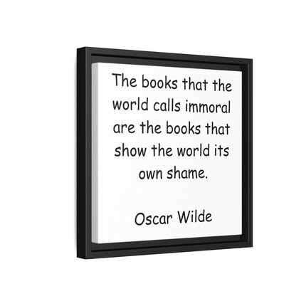 Oscar Wilde Quote Matte Canvas Print — Framed Literary Wall Art