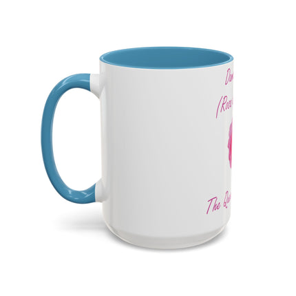 Floral 15oz Accent Mug - Damask Rose Design - The Queen of Flower