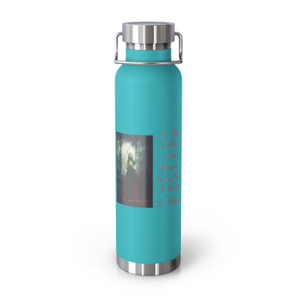 Inspirational Copper Insulated Water Bottle - 22oz, Motivational Quote Design