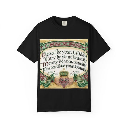 Blessed Be Your Holiday Unisex Garment-Dyed T-Shirt