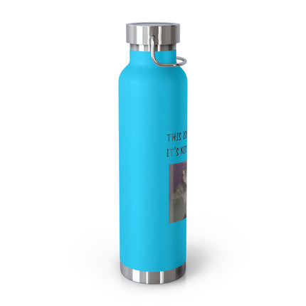 22oz Insulated Water Bottle — "This Isn't Cat Hair, It's Kitty Glitter" Cute Cat Photo
