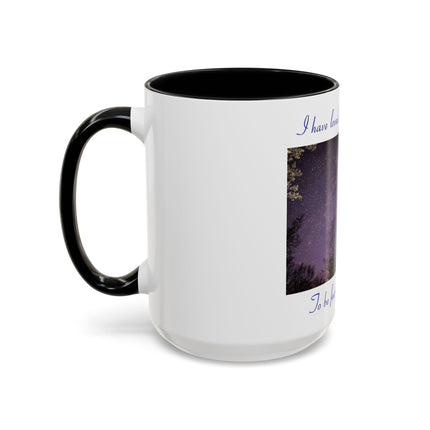 Starry Night Inspirational Coffee Mug – 15oz Accent Cup with Poetic Quote