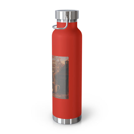 22oz Copper Vacuum Bottle — Autumn Leaves Cider Design