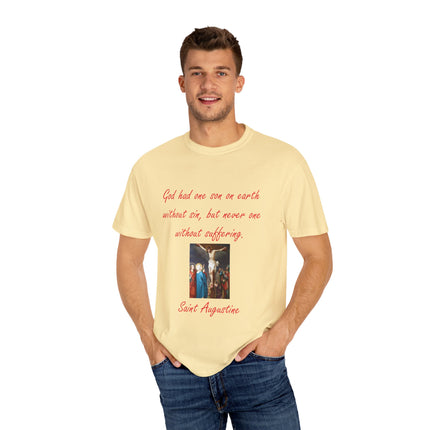 Saint Augustine Quote Tee – Unisex Garment-Dyed Shirt of Faith