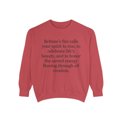 Beltane Quote Sweatshirt – "Beltane’s fire calls your spirit to rise"