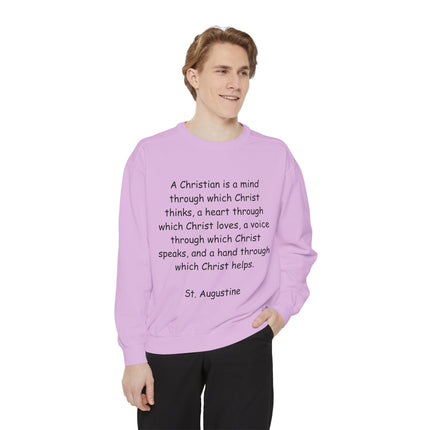 Inspirational Christian Quote Sweatshirt - Unisex Garment-Dyed