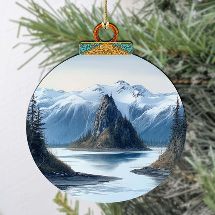 The Magic of Alaskan Nature Wooden Ornaments by G.Debrekht - Wildlife Holiday Decor - 870078-1