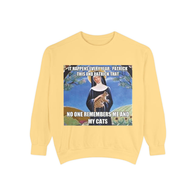 Humorous Unisex Sweatshirt - "No One Remembers Me and My Cats"