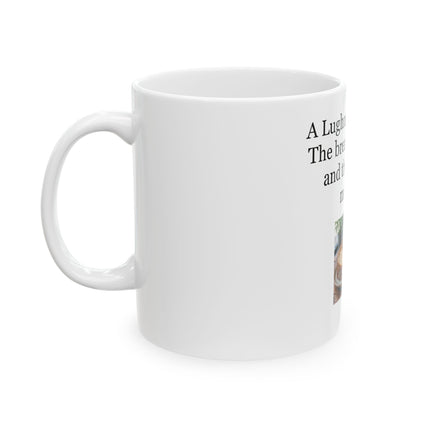Lughnasadh Feast Mug — "The bread, the brew, and the bilberry mousse!" Ceramic Tea Coffee Cup