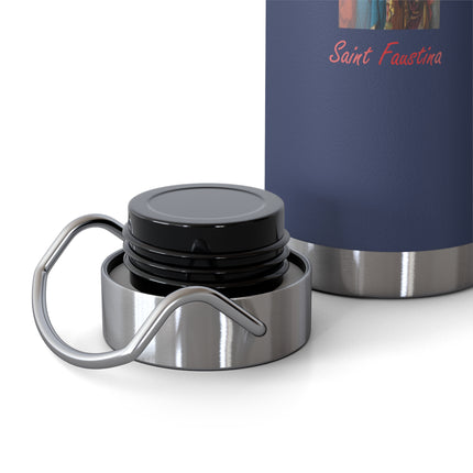 Inspirational Insulated Water Bottle - 22oz Copper With Faith Design