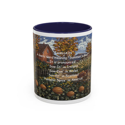 Samhain Pumpkin Spice Accent Coffee Mug — Autumn Harvest 11/15oz