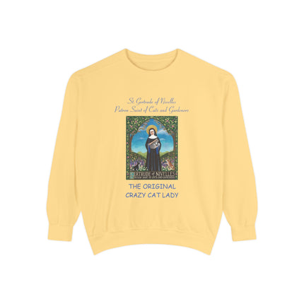 Crazy Cat Lady Sweatshirt – Unisex Garment-Dyed Design