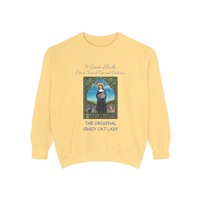 Crazy Cat Lady Sweatshirt – Unisex Garment-Dyed Design