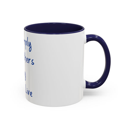 Live Simply Accent Mug – 11oz Ceramic Cup for Mindful Mornings