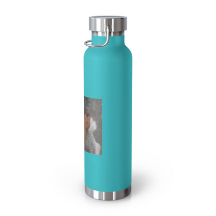 22oz Copper Thermos – Cat Dad Quote – Travel Bottle